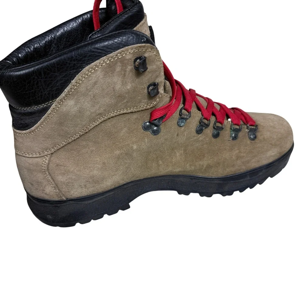 L.L. Bean Cresta Hiking Boots Mens 8 Tan Suede Gore-Tex Vibram Made in Italy